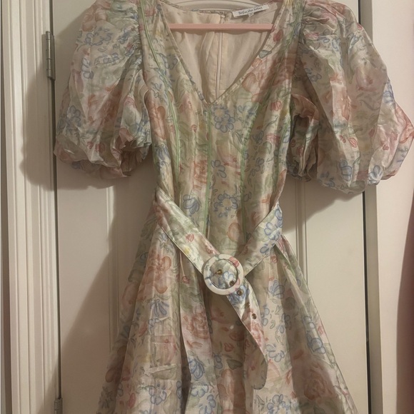 Florentine Green Mini Dress - Picture 1 of 8